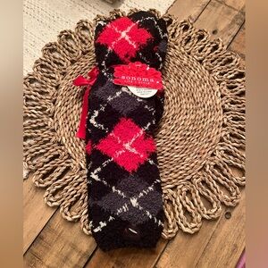 Red and Black slipper socks